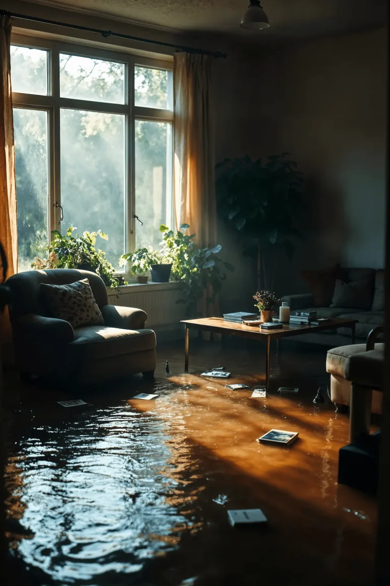 In basement flooding water stand all over