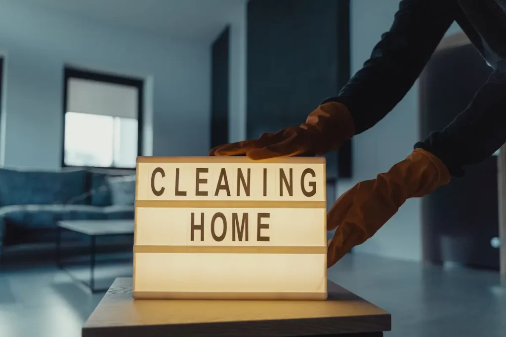 Professional cleaning service after water damage restoration in an Oakville home